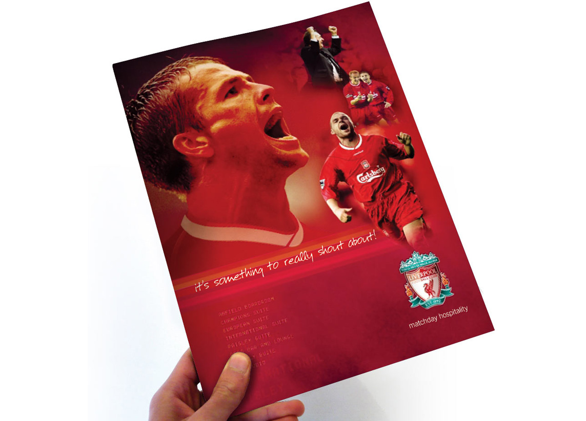 LFC Liverpool Football Club brochure for Corporate Hospitality designs