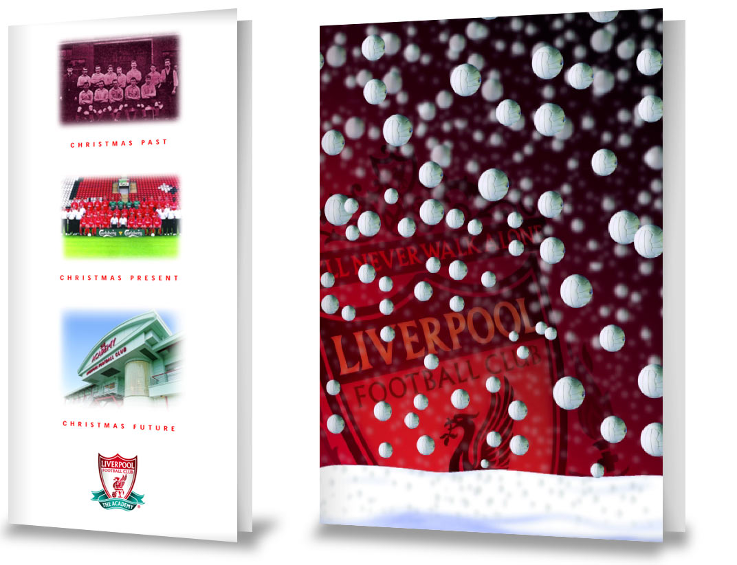LFC Liverpool Football Club Christmas card designs